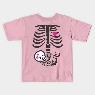 Funny Skeleton pregnancy Kids T-Shirt